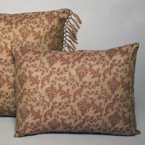 Fringed Wool Reversible Throw Pillow