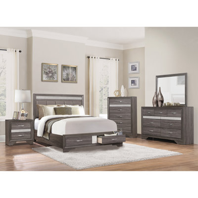 Mobilier de chambre unique en bois avec paillettes et tiroirs cachés