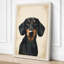 Black and Tan Portrait Modern - Wrapped Canvas-457937812-457937819