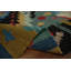 Tapis artisanal complexe en kilim coloré 6 x 8