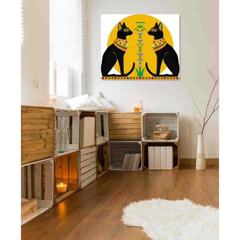 Ancient History Cats by Andrew Lee - Wrapped Canvas Print, 46 x 31 x 4cm