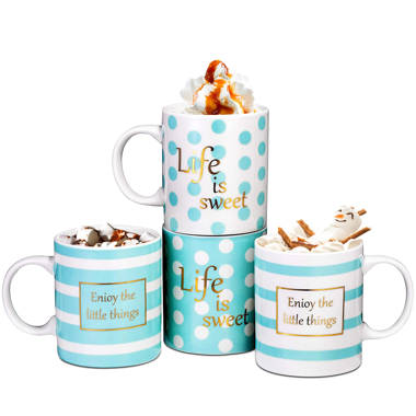 Mr. Coffee Bliss 4 Pack 20 OZ Assorted Design Stoneware Mug Set, Mug Set  (4-Pack) - Kroger