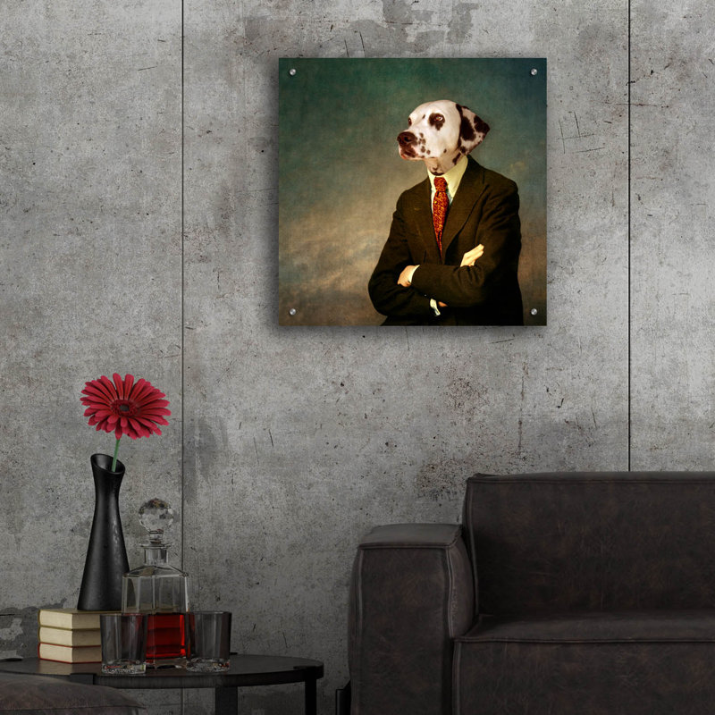 «The patient man» par Martine Roch, H 24 po x l 24 po