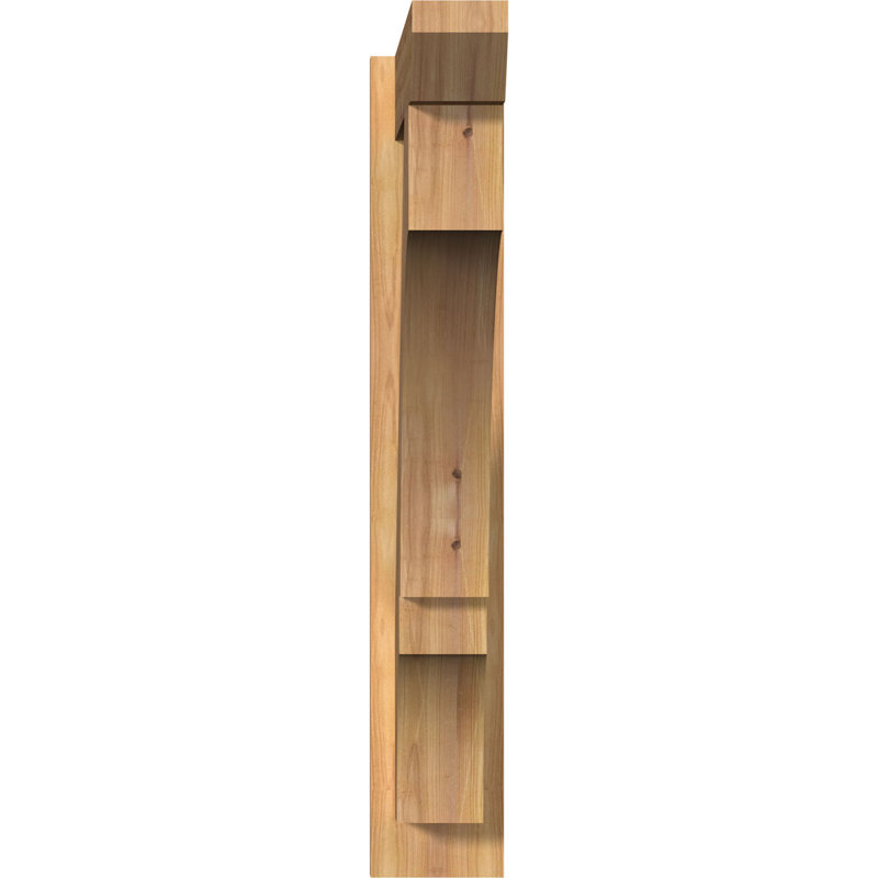 Persienne balboa à lattes en bois rustique, P 26 po x H 34 po, Cèdre rouge occidental l 7 1/2 po (lisse)