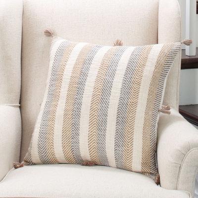Aravali Embroidered Cotton Throw Pillow