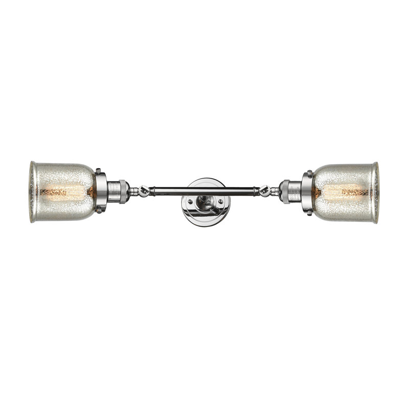 ClipperCove 2 - Light Dimmable Vanity Light, Silver Mercury, Polished Chrome, Bulb Not Included