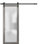 Porte de grange robuste en verre trempé dépoli Planum 2102 Ginger Ash 6,6 pi, rails noirs, quincaillerie robuste, portes intérieures modernes à panneaux pleins - 24 po x 80 po - Rail noir
