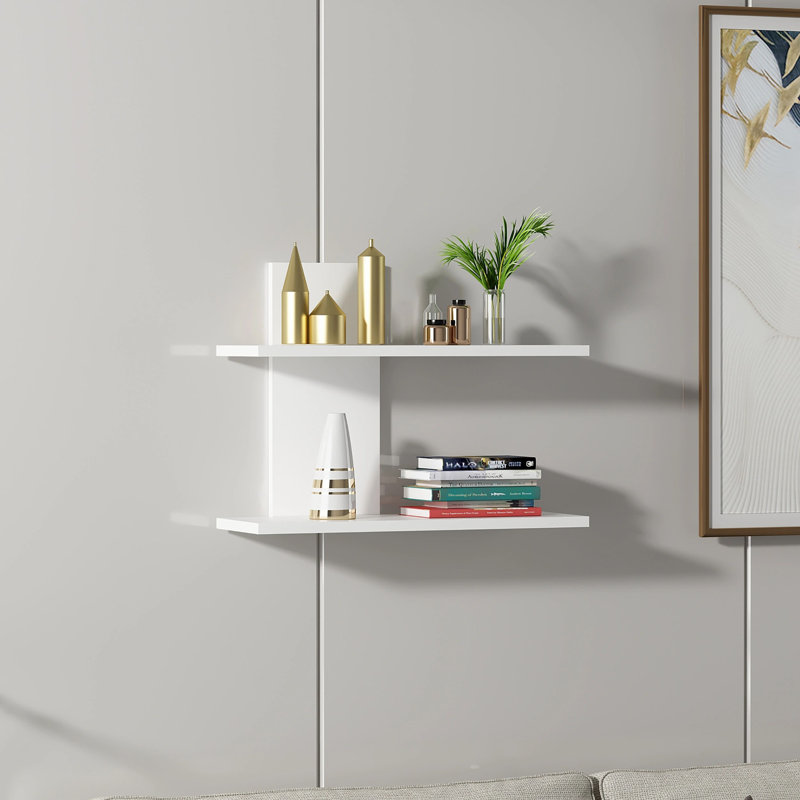 Concettino 2 Piece Floating Shelf, White