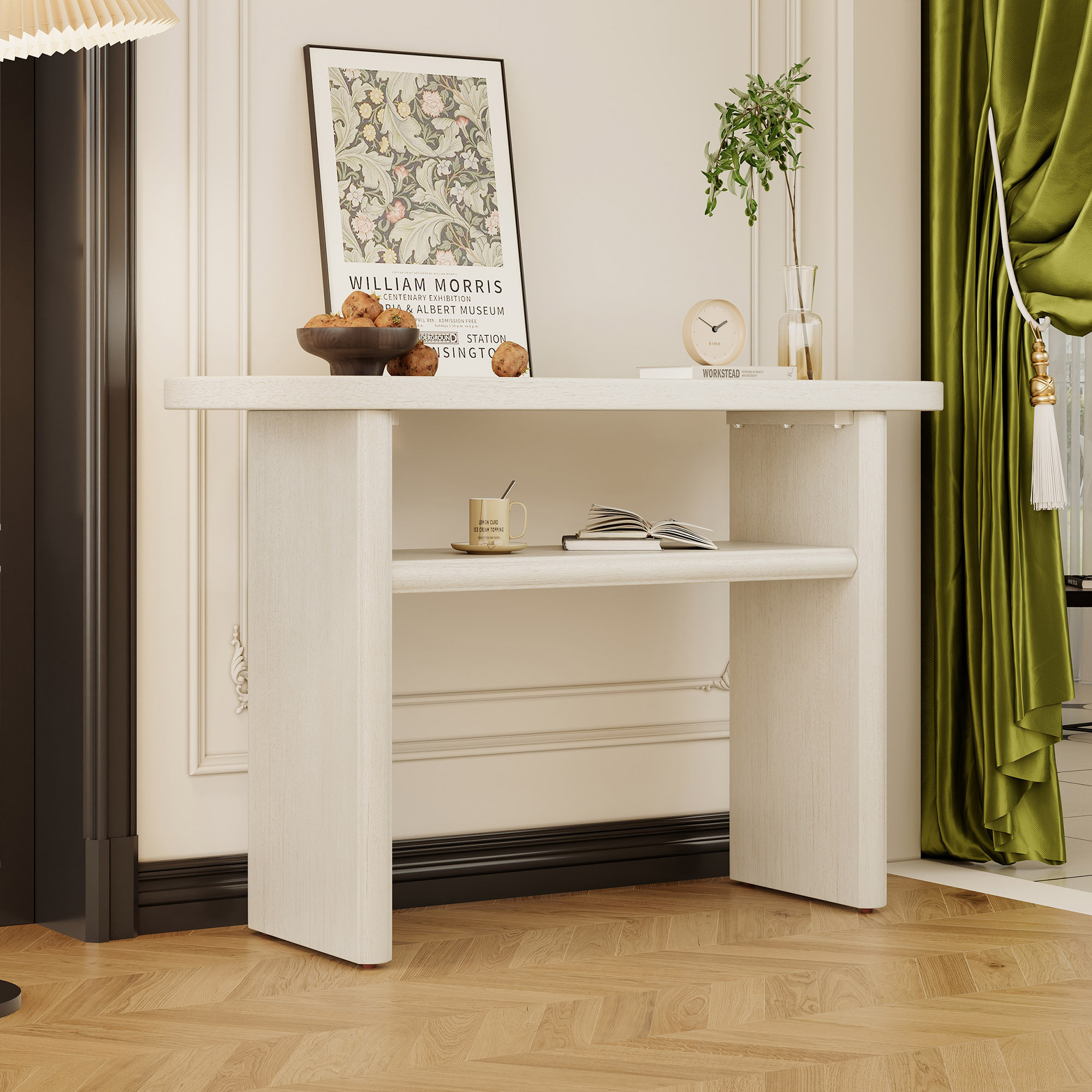 Latitude Run® Elegant Minimalist Console Table With Rounded Edges | Wayfair