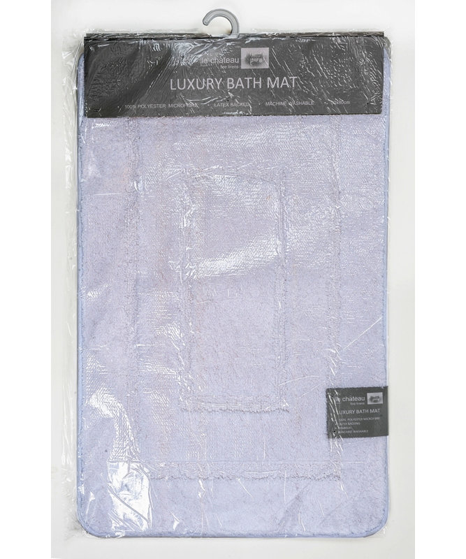 Non-Slip Bath Rug, White