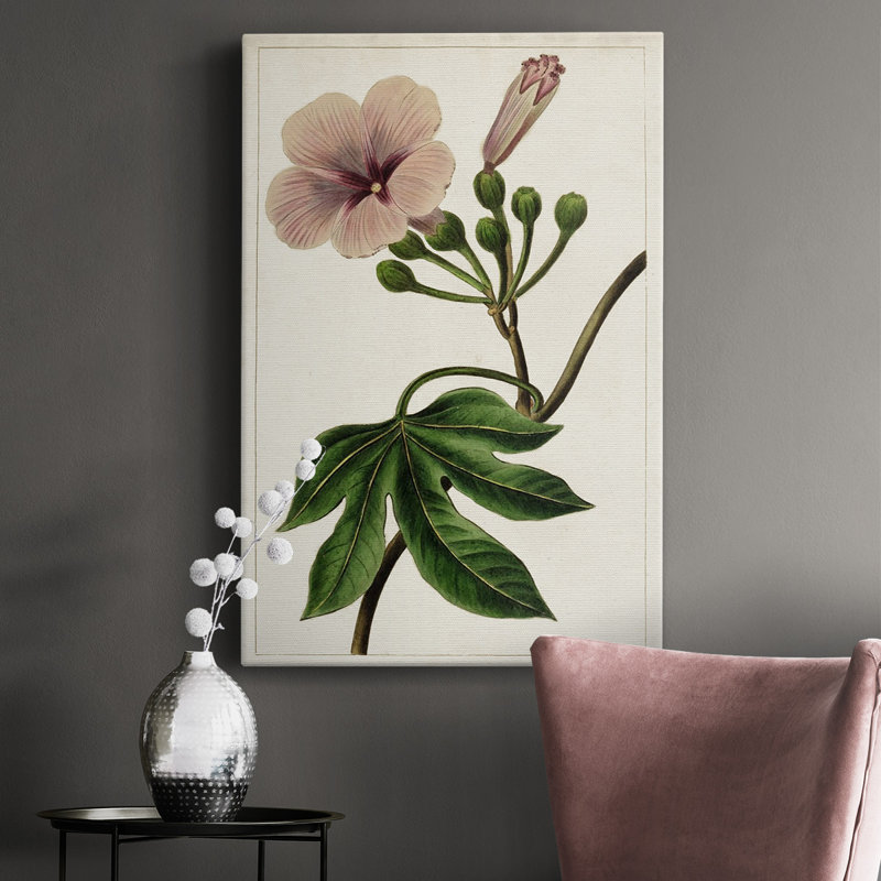 Mauve Botanicals I, toile tendue avec châssis de qualité supérieure - prête à être accrochée, H 36 po x l 24 po x P 1,5 po
