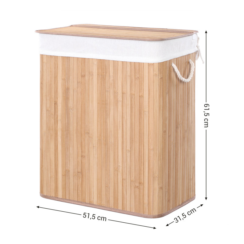 Wood Laundry Hamper with Handles
