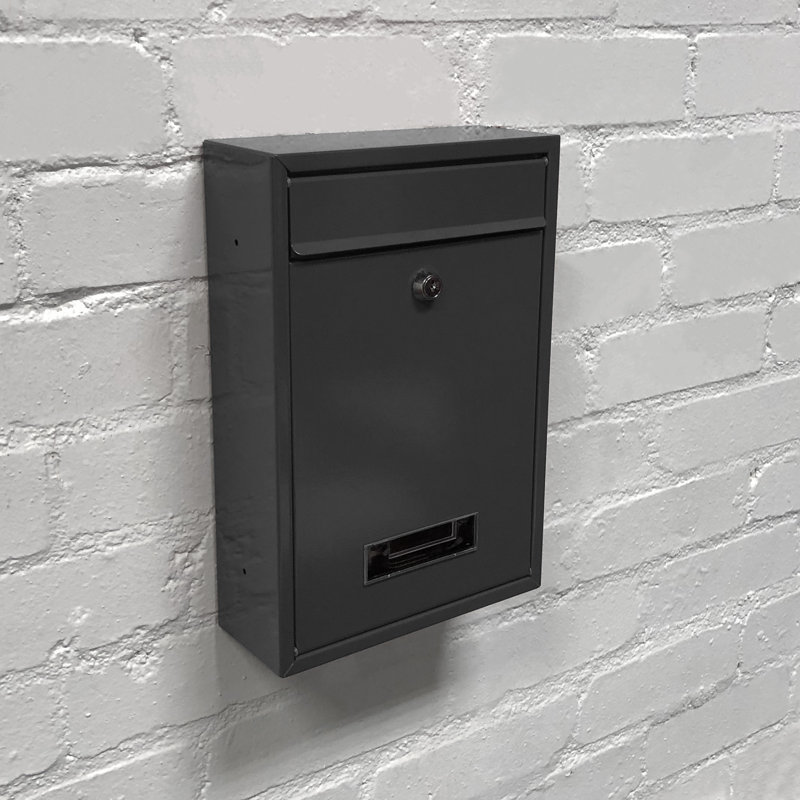 Wall Mounted Post Box, Dark Grey