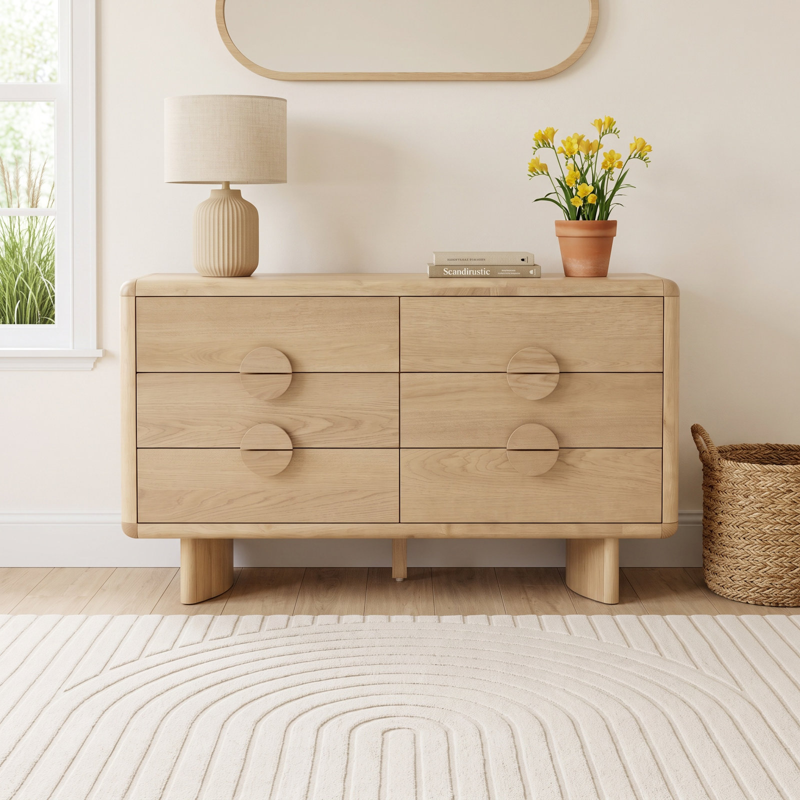 Circa 60" Double Dresser, Light Oak
