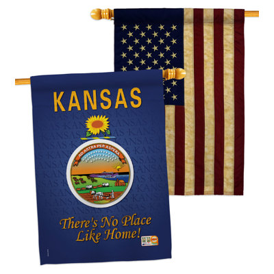 Double Sided 40 in. H x 28 in. W Polyester House Flag