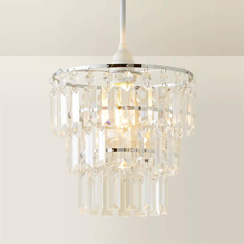 24.5cm H Plastic Novelty Pendant Shade ( Screw On ), Clear