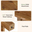 Fir Rectangular Wood Top Dining Table with Wood Base