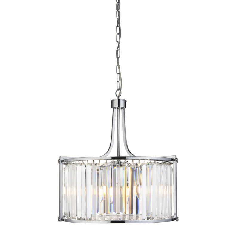 Esmont 5-Light Drum Chandelier, Chrome