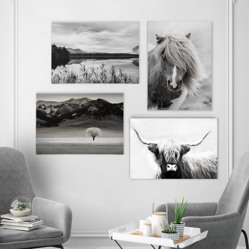 Back County I - Ensemble de 4 reproductions sur toiles tendues, H 18 po x l 48 po x P 1 po