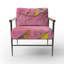Chaise avec accoudoirs rembourrée rose Mailer-627816248