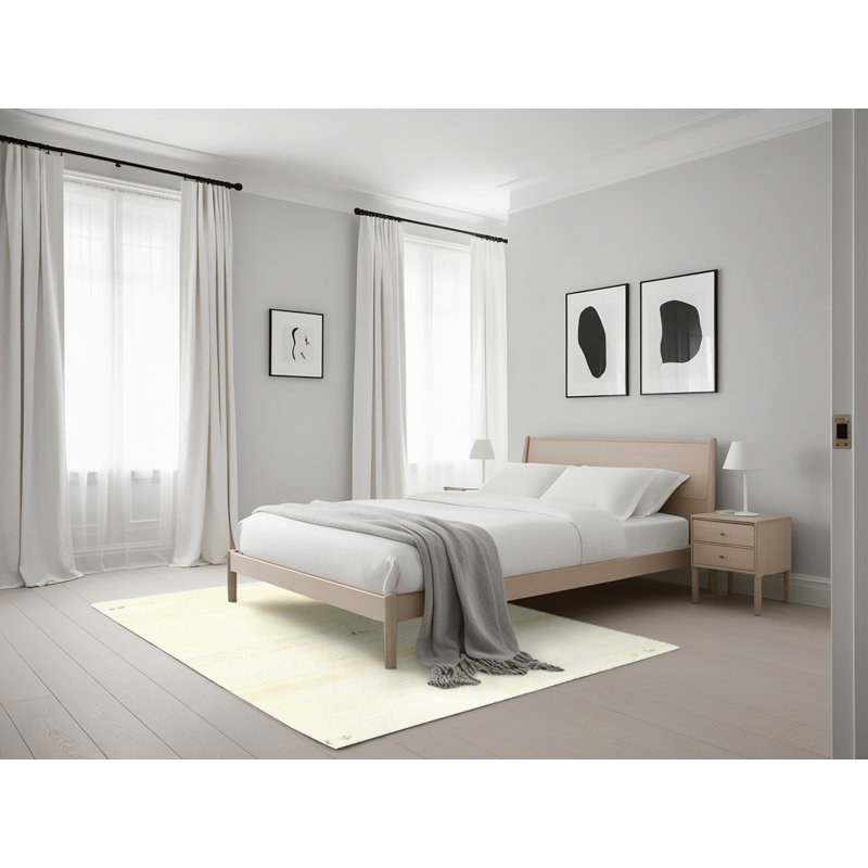 Tapis beige à motif abstrait Laege, Rectangle 5 pi x 7 pi
