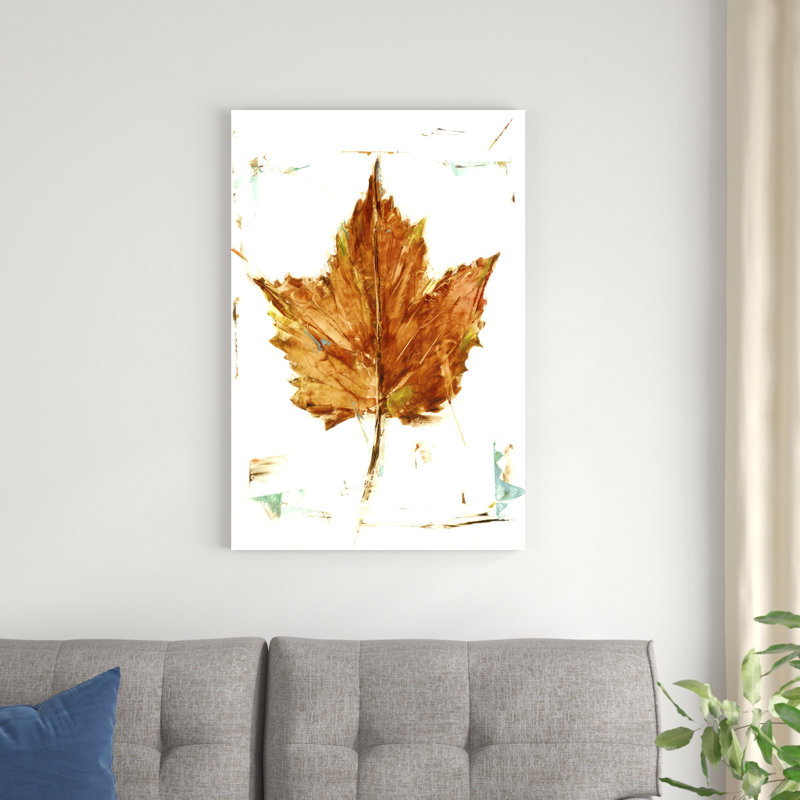 " Autumn Leaf Study I " Painting Print, 36" H x 24" W