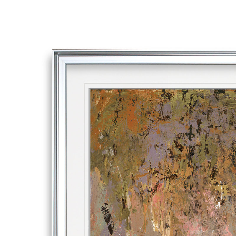 Sunlit Birch II - Cadre photo, reproduction d'art sur papier, H 17,5 po x l 17,5 po x P 1,5 po, Cadre argenté