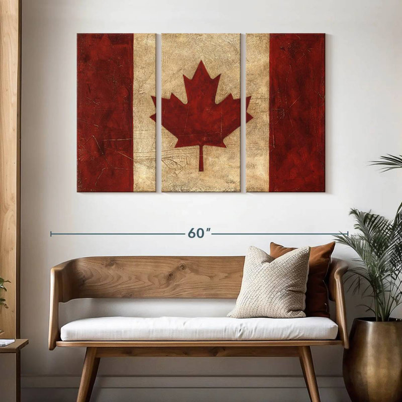 Drapeau canadien rétro Borges, H 32 po x l 50 po
