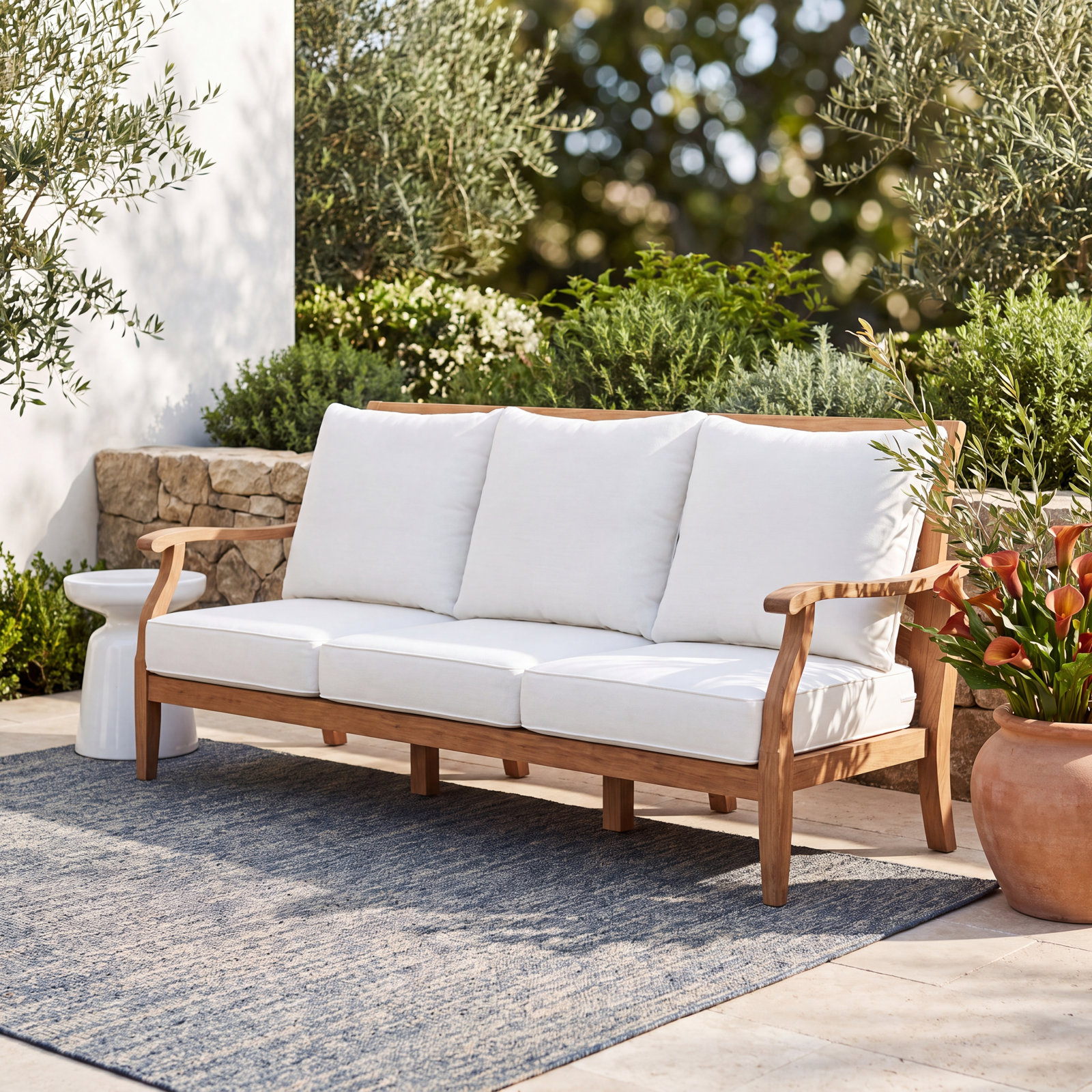Oria 81" Eucalyptus Patio Sofa