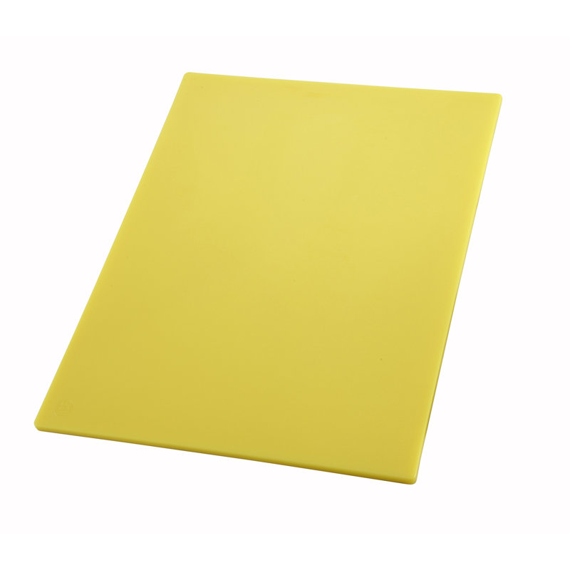 Winco Cutting Board, 20" L x 15" W x 0.5" H, Yellow