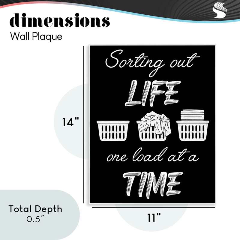 Sorting Out Life Laundry Wall Plaque, design by Marcus Prime
