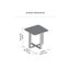Satori Solid Wood Cross Legs Side Table-1429657386