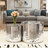 Luxury Coffee Table With Silver Full Mirror Surface Design
