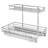 2 Tier Under Sink Organizers And Storage - Slide Out Cabinet Organizer With Sliding Drawers For Inside Cabinets-  11"W X 21"D X 15"H, Chrome.