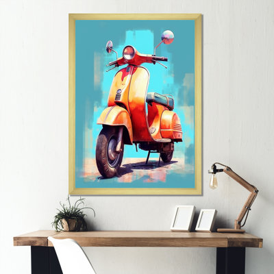 " Coral Teal Scooter Display III "