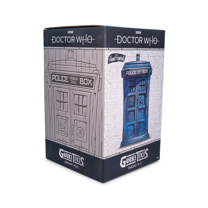 Tasse en céramique Geeki Tikis Doctor Who TARDIS | Contient 42 onces