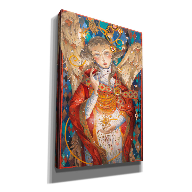 «Winter Angel» par David Galchutt, art mural sur toile, H 18 po x l 12 po x P 0,75 po