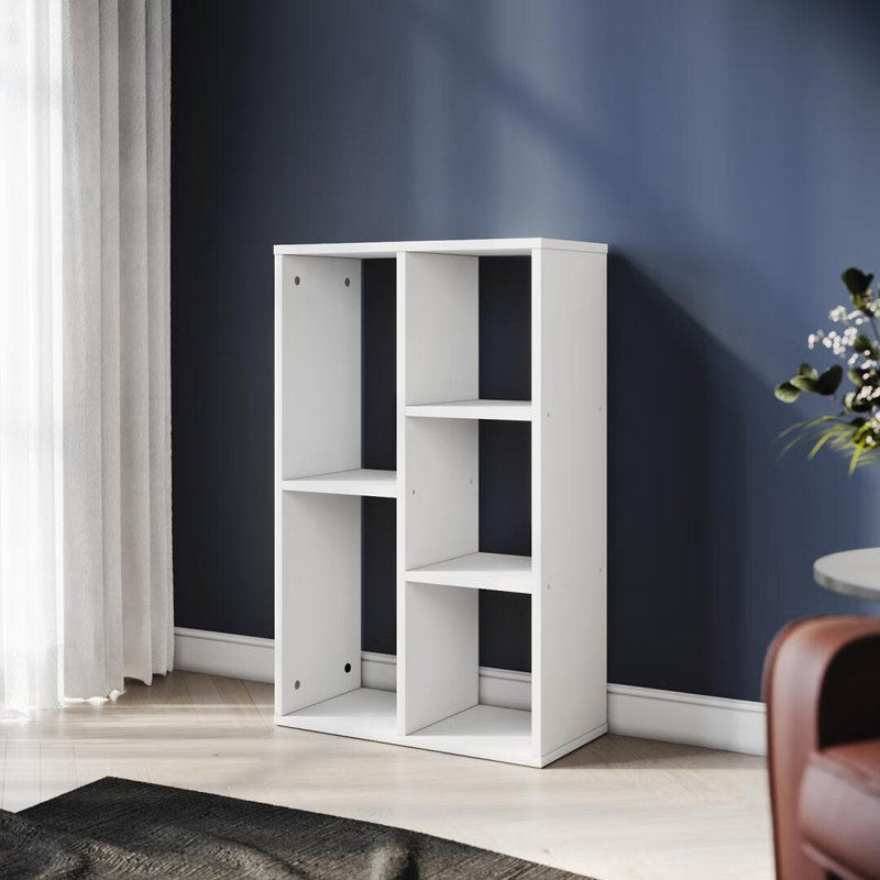 50*24*80cm, Multi-Layer Storage Shelf - MDF/Chipboard Material, Space-Saving Bookcase, White