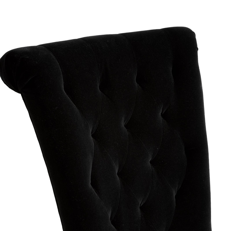 Chaises de massage en velours noir - évasées pour des repas décontractés