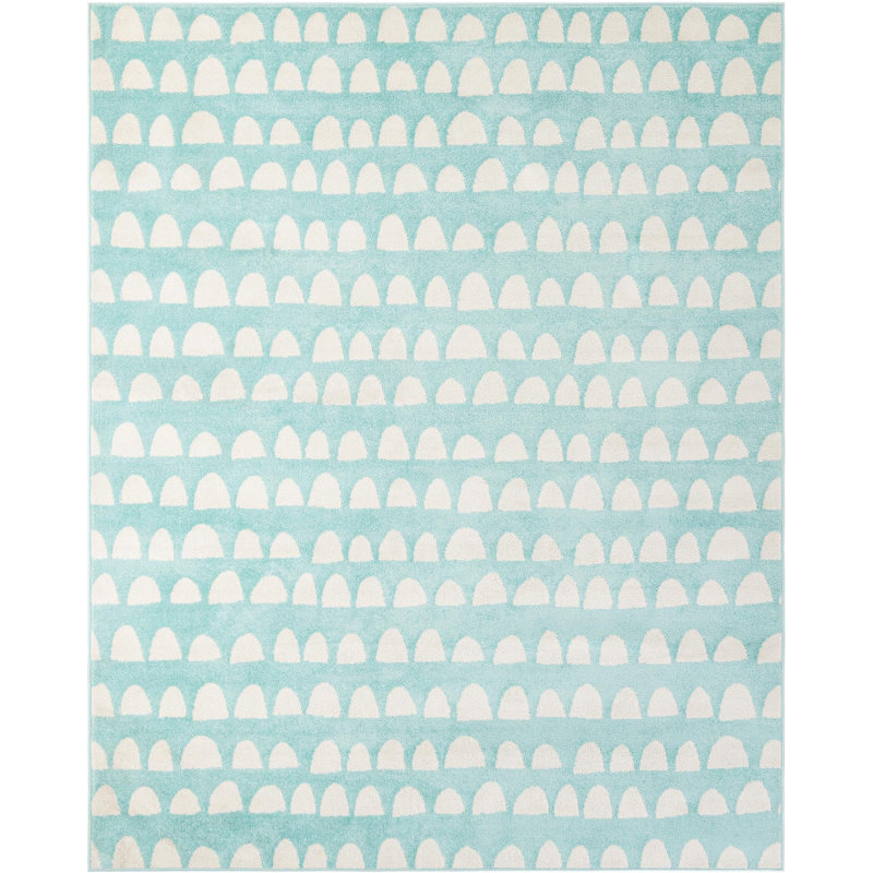  Hillow Whimsy Kids Rug, Blue, Rectangle 7'10" x 10'