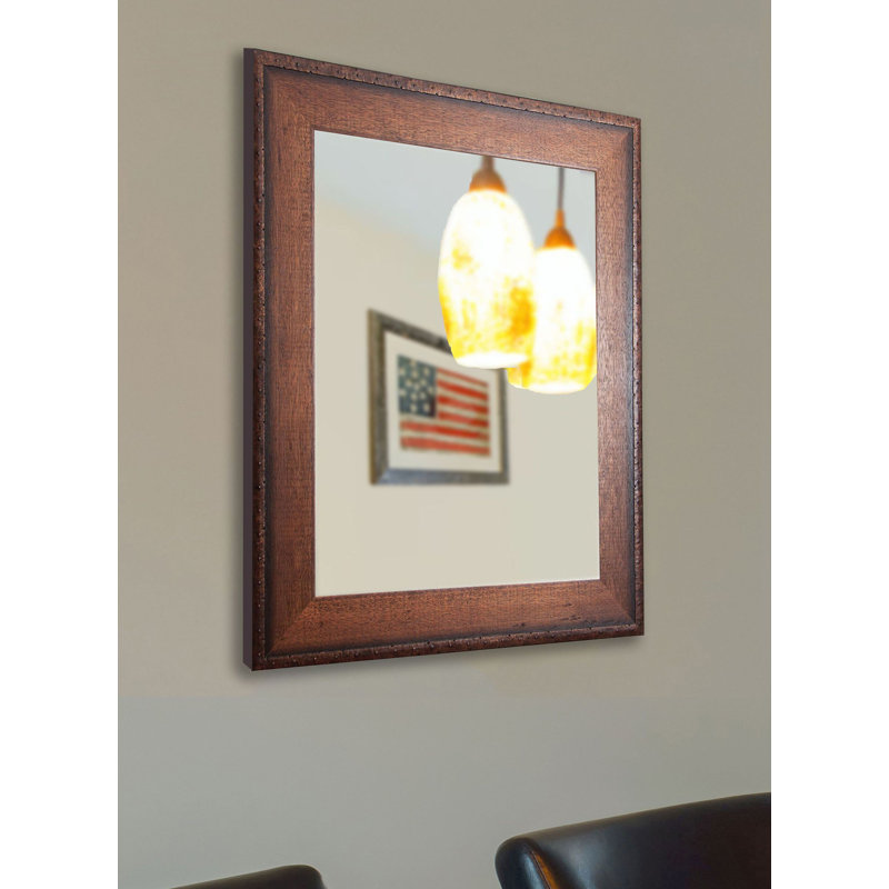 Khatija Wood Flat Wall Mirror, 38" H x 32" W