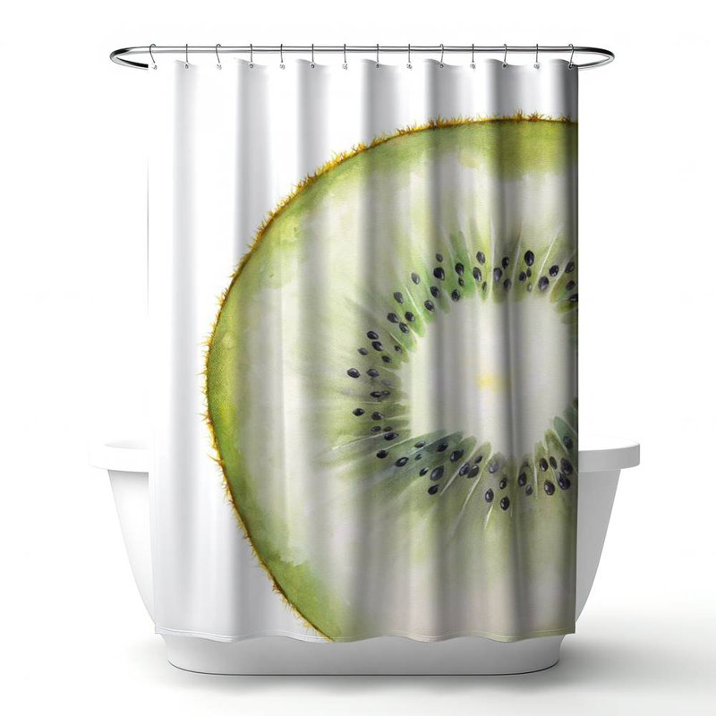Shower Curtain GA74 – Polyester Shower Curtain, Dye Sublimation Print, 71" W × 74" L