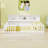 Floor Bed With Side Bookcase,Shelves,Guardrails