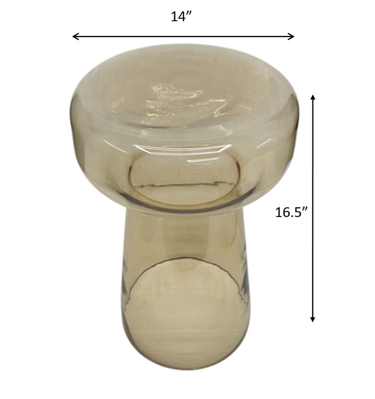 Table d'appoint en verre fumé Delton Champagne