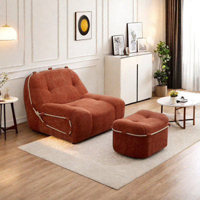 Chaise en chenille douce avec mousse haute densité