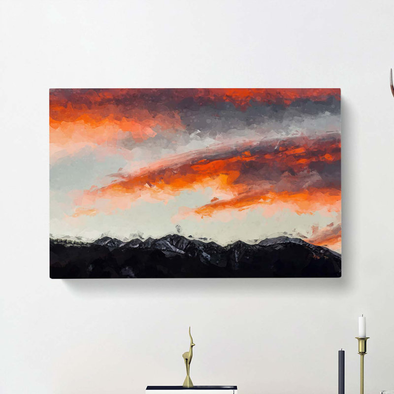 Covered with Clouds in Abstract - Wrapped Canvas Graphic Art Print, 50cm H x 76cm W x 3cm D