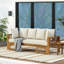 Lit de jour Rustic Terrace - Bois et eau - Déversement extérieur de style coussin de siège -