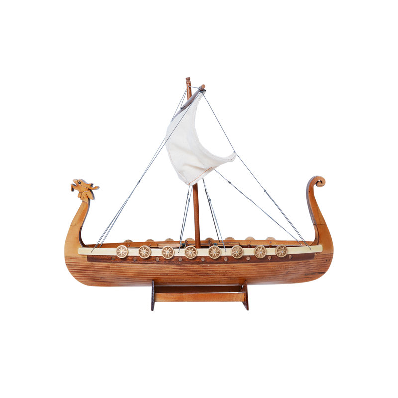 Captivant Drakkar Viking Combo: un bateau miniature et un chapeau légendaire