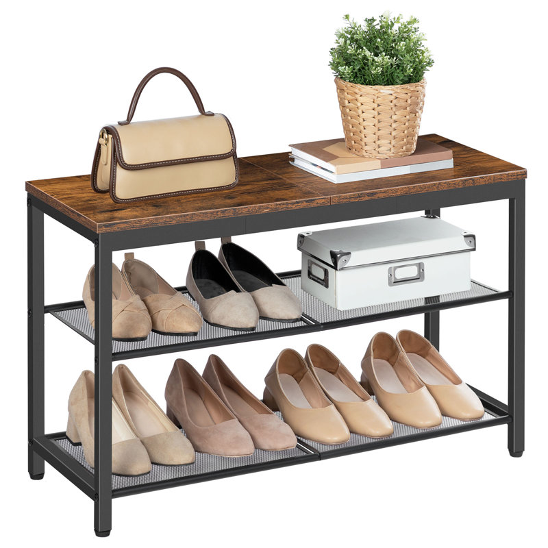 Metal, Manufactured Wood Storage Bench