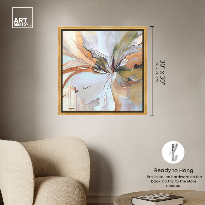 Golden Aesthetic, 31" H x 31" W, Gold Framed
